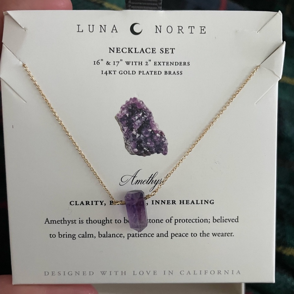 Luna norte amethyst necklace